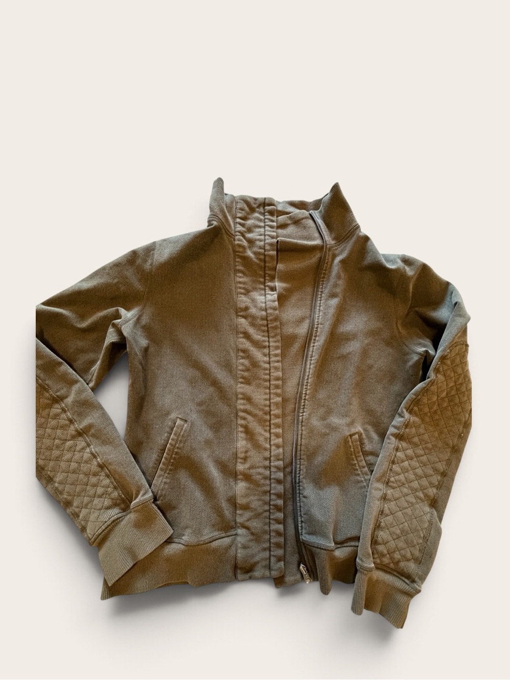 Vintage lululemon athletica Quilted Sleeve Jacket - Olive Green Size 8